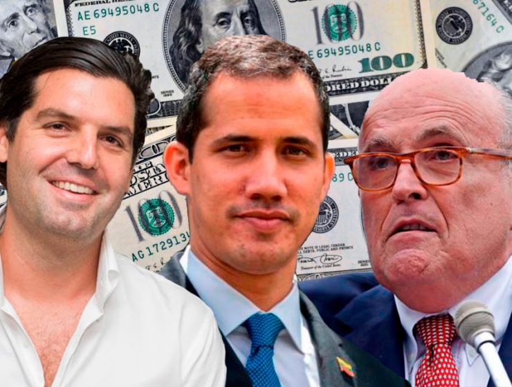 Alejandro Betancourt, Juan Guaidó y Rudy Giuliani