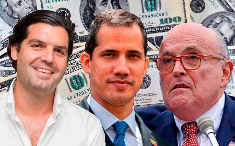 Alejandro Betancourt, Juan Guaidó y Rudy Giuliani