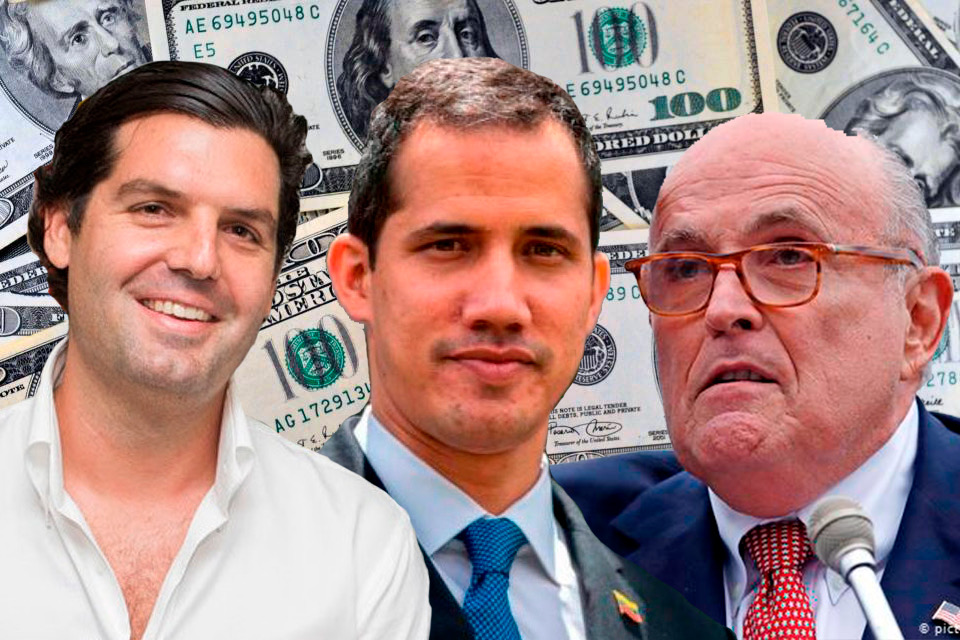 Alejandro Betancourt, Juan Guaidó y Rudy Giuliani